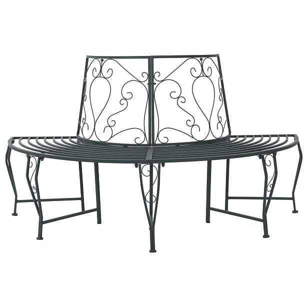 vidaXL Stromová lavička 4 -místná 160 x 80 x 89 cm steel Stříbrně šedá