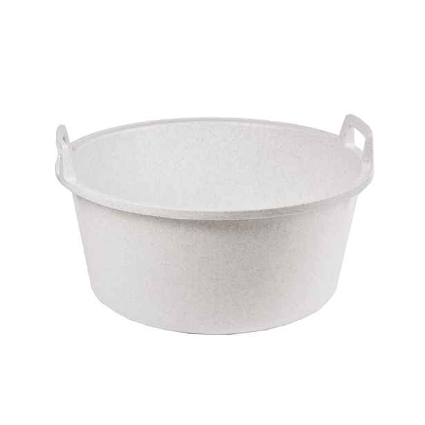 ALFA PLASTIK - Vandlík škopek 56x25cm kulatý 40l granit bílý
