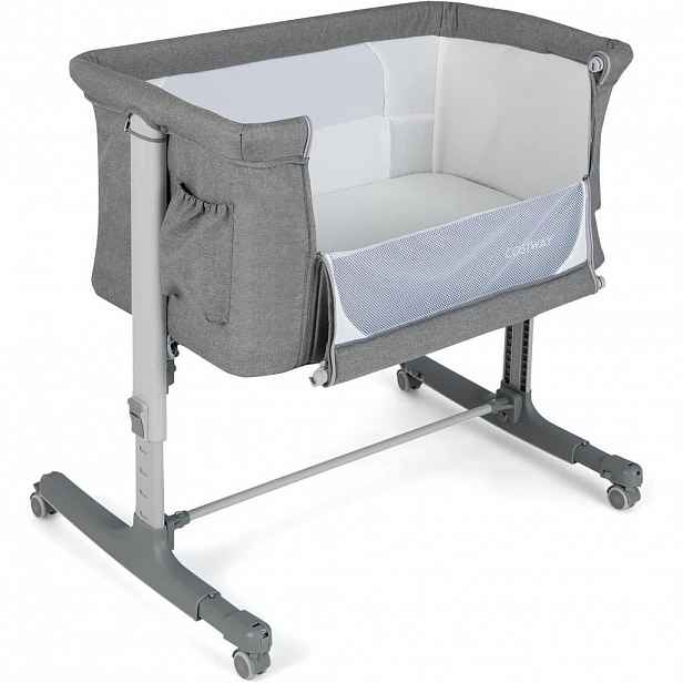 COSTWAY BABYBETT 3 v 1 přistýlka světle šedá