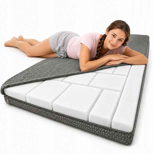 Matrace 120x200 pěnová pro teenagery středně tvrdá H3 H4 oboustranná 14 cm
