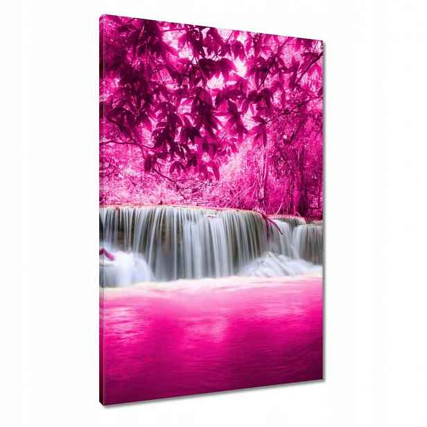 Obrazy 60x90 Růžový vodopád Krajina