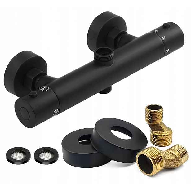 Sprchová Termostatická Baterie Termostat 2 Závity G3/4" G1/2" S Aretací