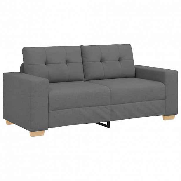 vidaXL Loveseat Sofa Tmavě šedá 180x77x82 cm textil