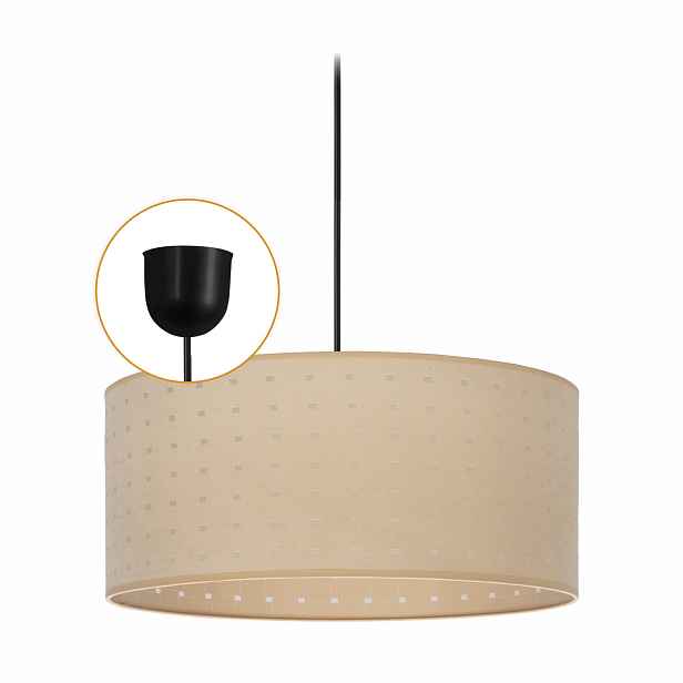 Závěsná lampa Abażur 35 cm stropní 1x E27 60 W Lustr stínidlo Béžová Led