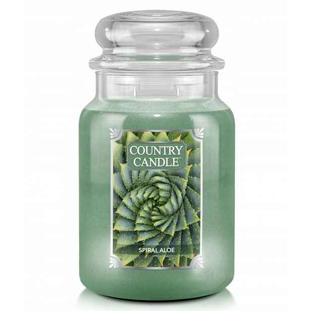Country Candle Spiral Aloe velká vonná svíčka 680 g
