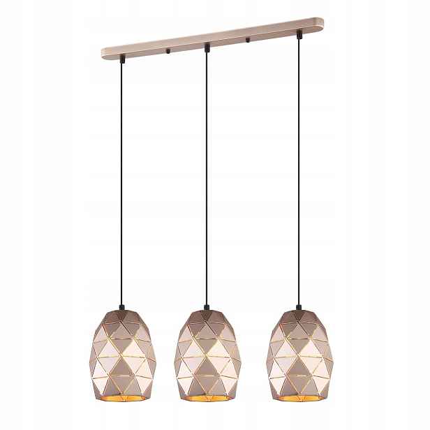 Harley Závěsná lampa Zlatá Moderní Podélná 3xE27 40W IP20