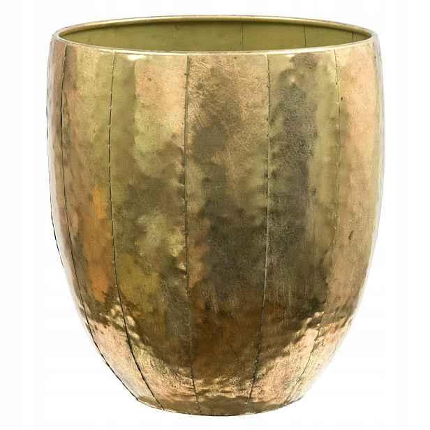 Květináč Obal Na Květináč Kovový Zlatý 35x25 cm Retro Vintage 20 30 40