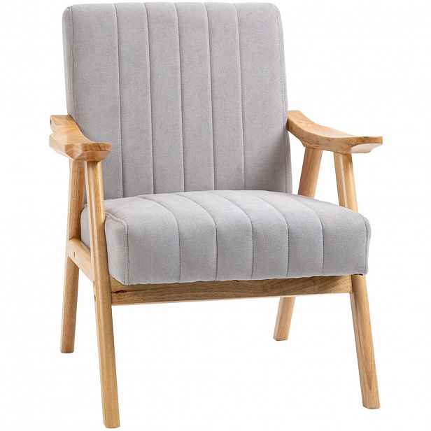 OKWISH KŘESLO 74/68/82 cm světle šedé z polyesteru ve skandi stylu s područkami