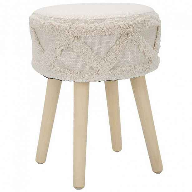Stolička v boho stylu, dřevěné nohy, ? 32 cm