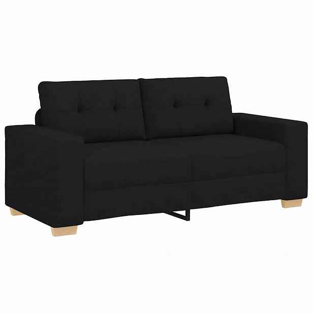 vidaXL Loveseat Sofa Černý 180x77x82 cm textil