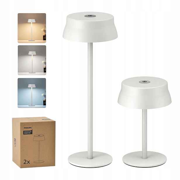 Stolní Bezdrátová Lampička Philips Led Akumulátor Dotyk Dekor 3V1