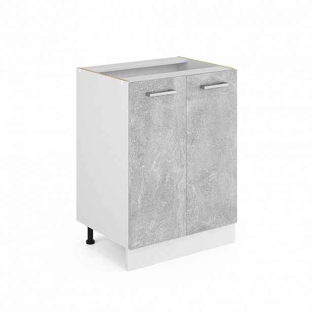 Vicco UNIVERZÁLNÍ ZÁKLADNÍ JEDNOTKA R-Line Beton 60 cm s dvířky, bez pracovní desky