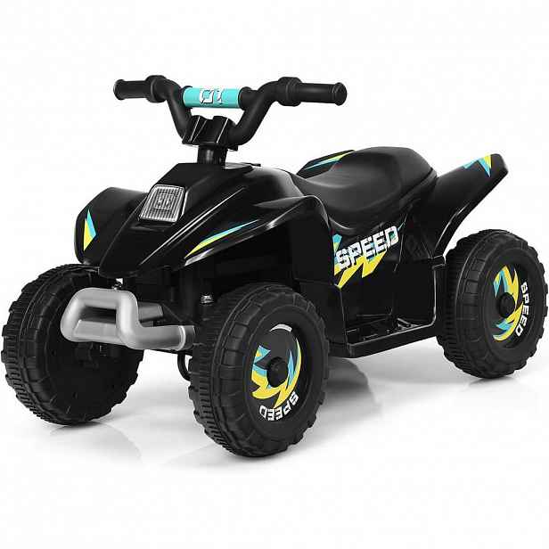 COSTWAY DĚTSKÁ MOTOCYKL 6V Elektrická dětská čtyřkolka Černá