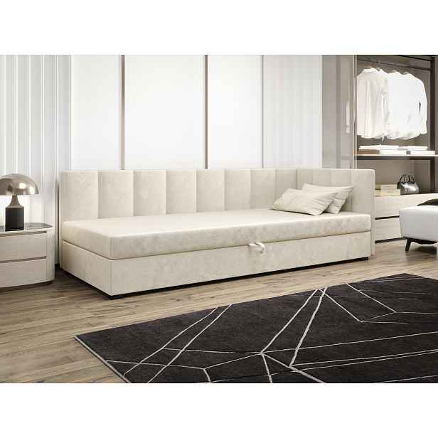 Jednolůžková postel 90x195 MANKA PLUS 1 - ecru