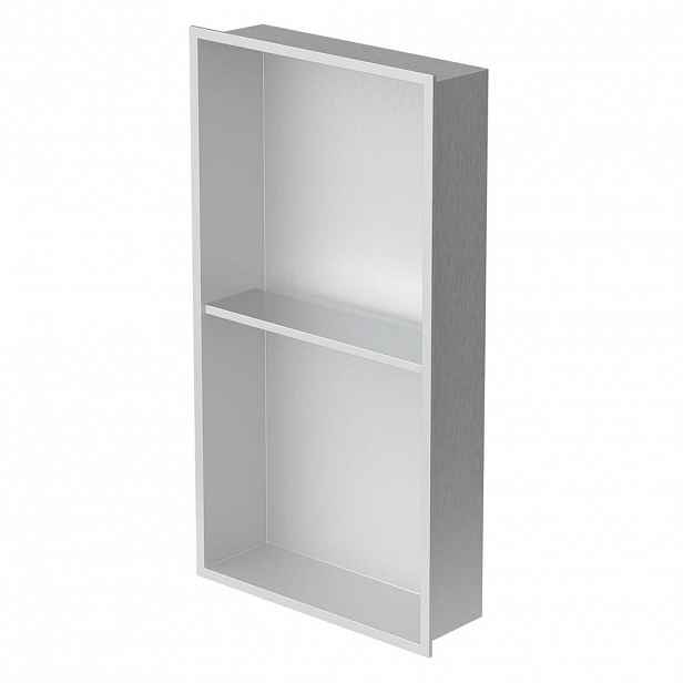 LuxeBath SPRCHOVÝ KOUT dvojitý, stříbrný, 30/60 cm, s rámem
