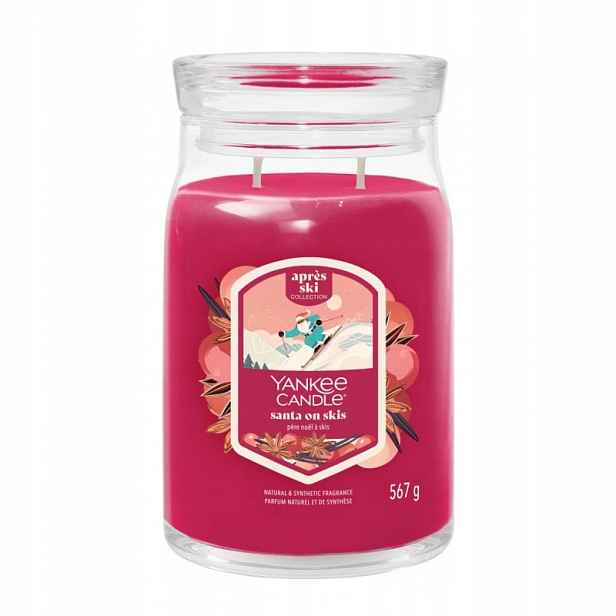 Santa On Skis Yankee Candle Signature velká vonná svíčka