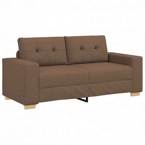 vidaXL Dvousedák hnědý 180 x 77 x 82 cm látkový