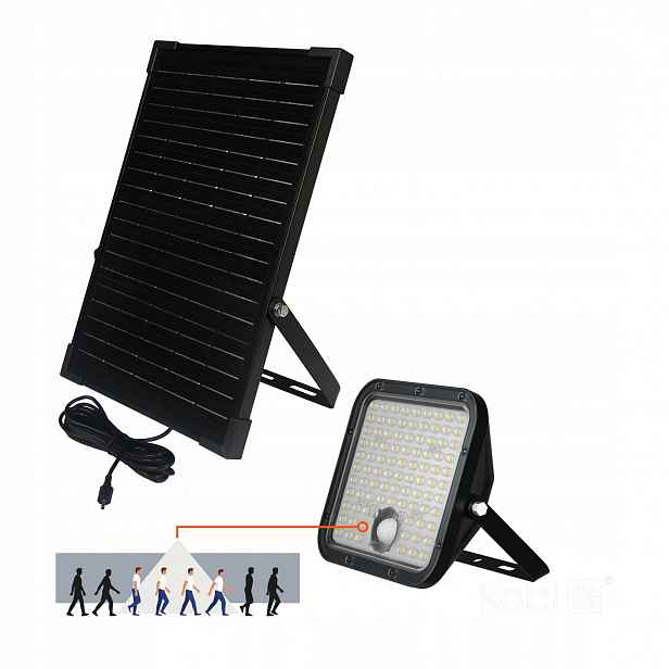 Led solární reflektor 30W s pohybovým senzorem 2 barvy Premium dálkový ovladač