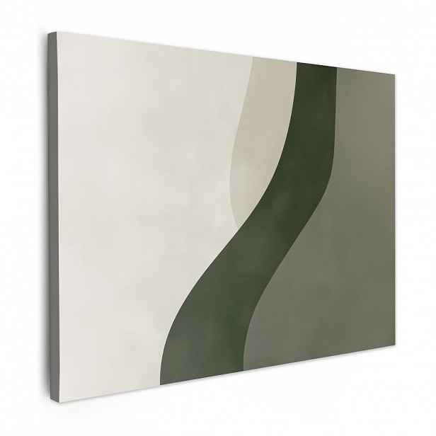 MuchoWow OBRAZ NA PLÁTNĚ Japonsko - Zelená - Abstraktní - Moderní 40x30 cm