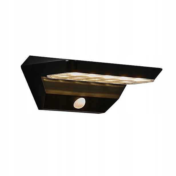 Nástěnné Nástěnný Led svítidlo Snímač pohybu IP44 5W Černé Agena Nordlux