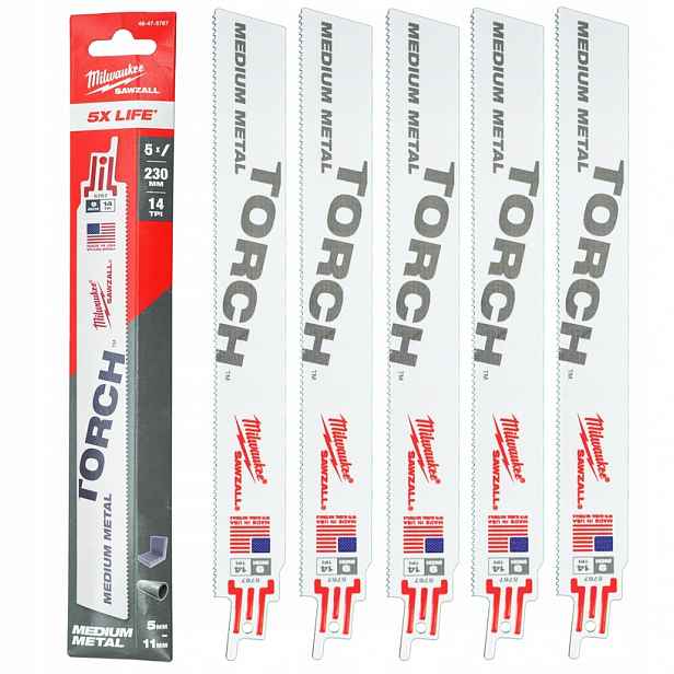 Pilový list pro pilu ocasku Milwaukee Metal Torch 230 mm S1127BEF 5 ks
