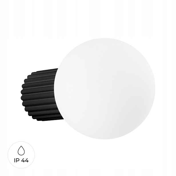 Sollux Nástěnné svítidlo Halo černé sklo IP44 1xG9 8W moderní