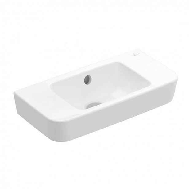 Villeroy & Boch O.novo - Umývátko Compact 50x25 cm, s přepadem, bez otvoru pro baterii, alpská bílá 43425201