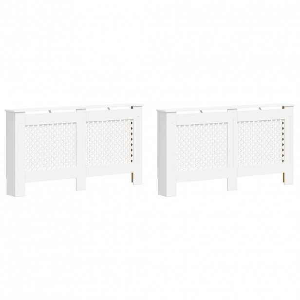 vidaXL Kryty na radiátor 2 ks bílé 152 x 19 x 81,5 cm MDF