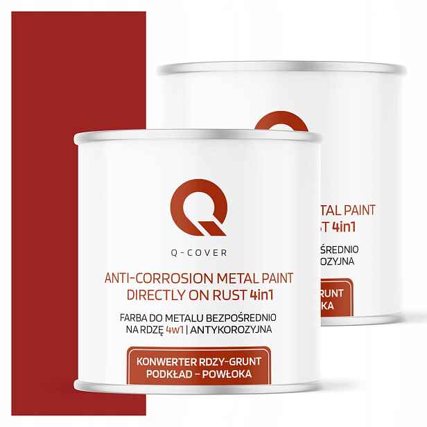 Barva Přímo na rez Metal Aluminium 2,5L 4v1 Polomatná Červená Signální