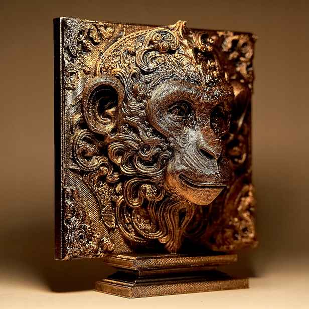 Opice Čínské znamení zvěrokruhu Soška Socha Figurka Dekorace 3D tisk 15 cm