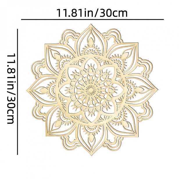 TEMU 1 ks Kovová nástěnná dekorace, Marocká dekorace, Marocké nástěnné umění, Nástěnné umění do obývacího pokoje, Indická dekorace, Mandala nástěnné