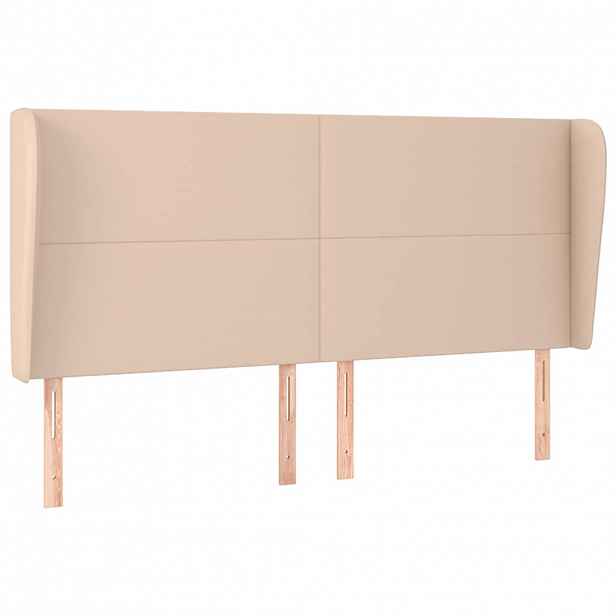 vidaXL Čelo postele typu ušák cappuccino 203x23x118/128 cm umělá kůže