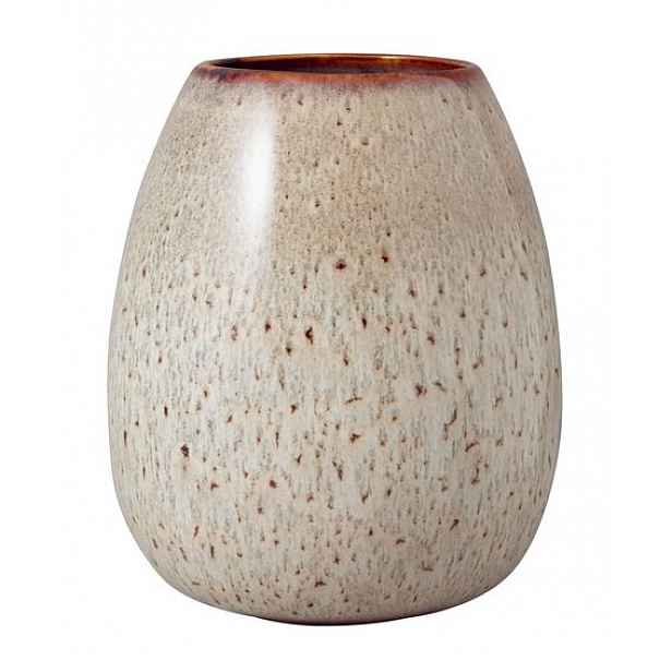 Villeroy & Boch Lave Home beige kameninová váza Drop, 17,5 cm