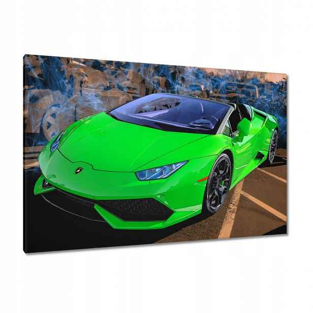 Obrazy 120x80 Zelené sportovní auto