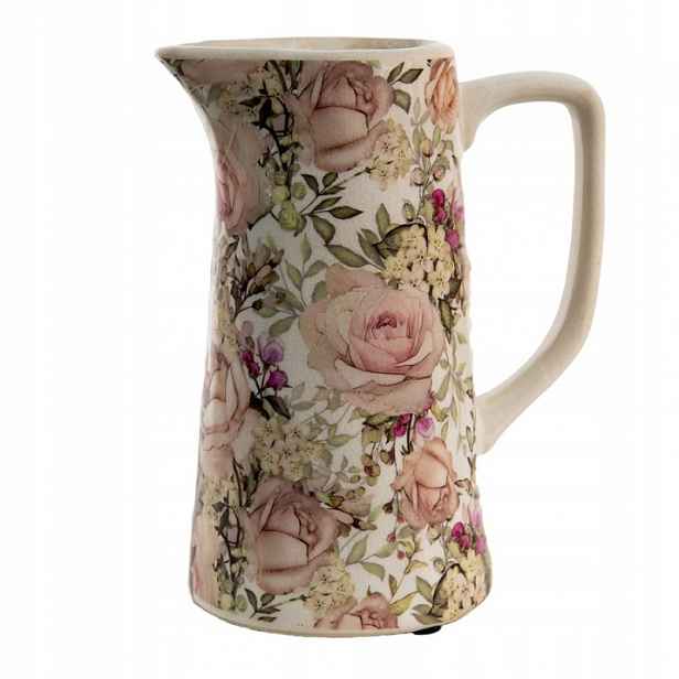 Dekorativní keramický džbán s růžemi Roses I M 750 ml