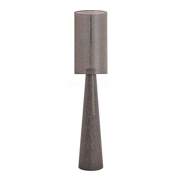 Hnědá stojací lampa s textilním stínidlem (výška 180 cm) Micky – Light & Living