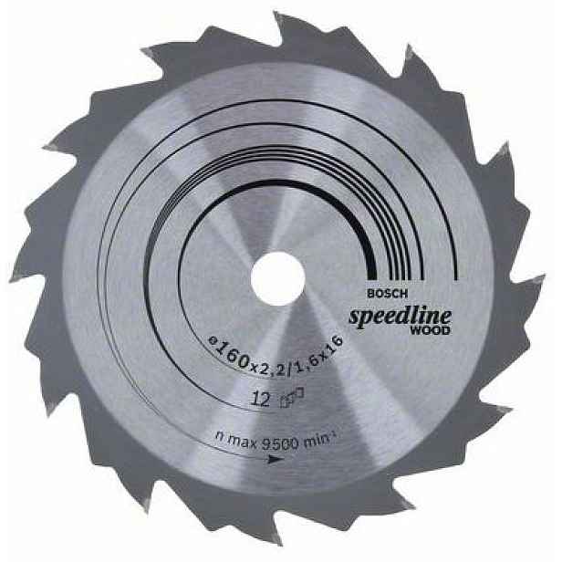 Kotouč pilový Bosch Speedline Wood 160×16×2,4 mm 12 z.
