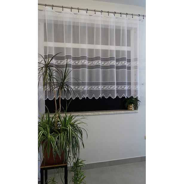 Mg Záclona žakár 31589 Bílá 250x160 cm hotová s páskou M
