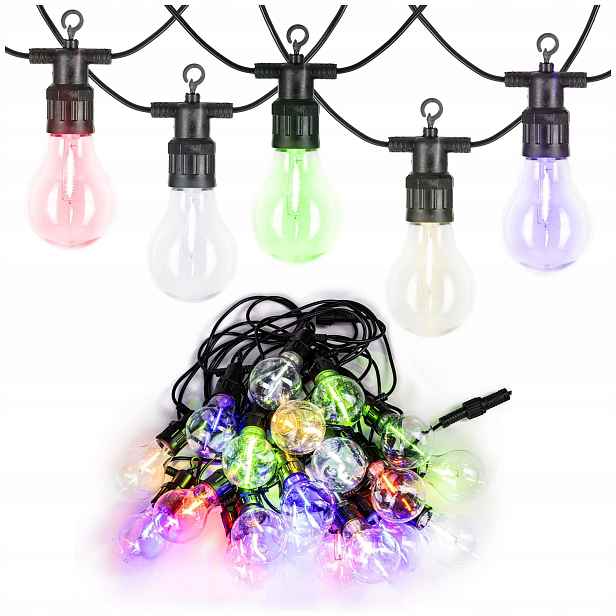 Venkovní Lampy Osvětlení Na Elektřinu Girlanda Žárovky 15 Led Multicolor