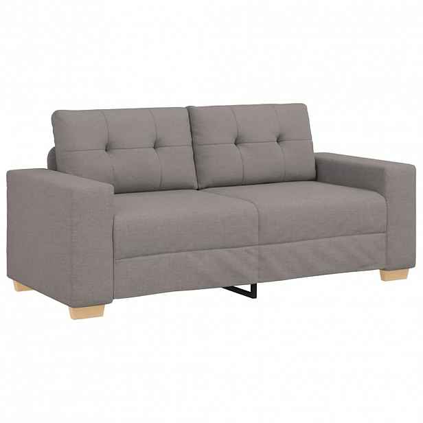 vidaXL Dvousedák, taupe, látka 180 x 77 x 82 cm