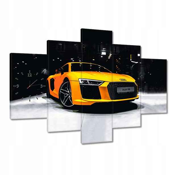 Hodiny 150x105 Žluté Audi R8