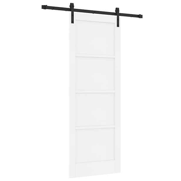 vidaXL Posuvné dveře 78 x 211 cm Masivní borovicové dřevo Bílá a černá