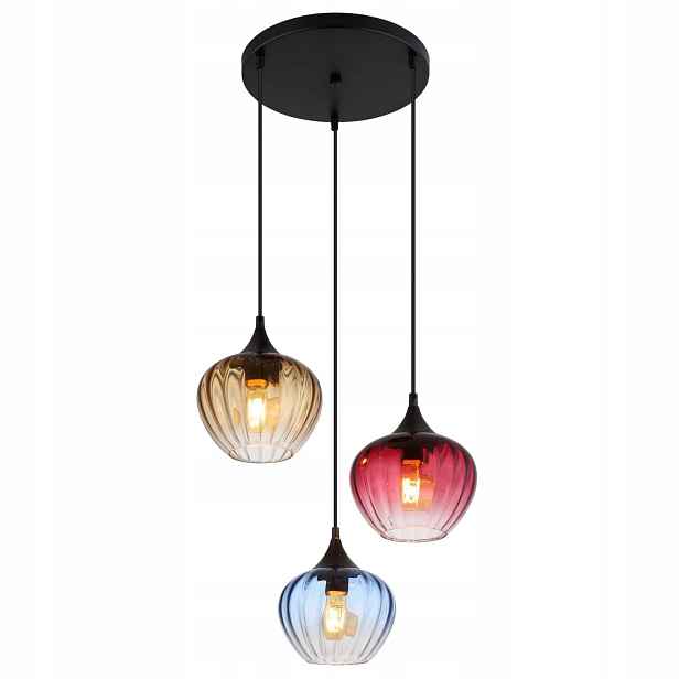 Černá závěsná lampa Sander nad jídelní stůl Globo