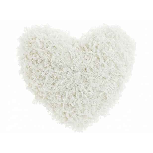 Dekorační polštářek ROMEO HEART 45x45 cm, bílý