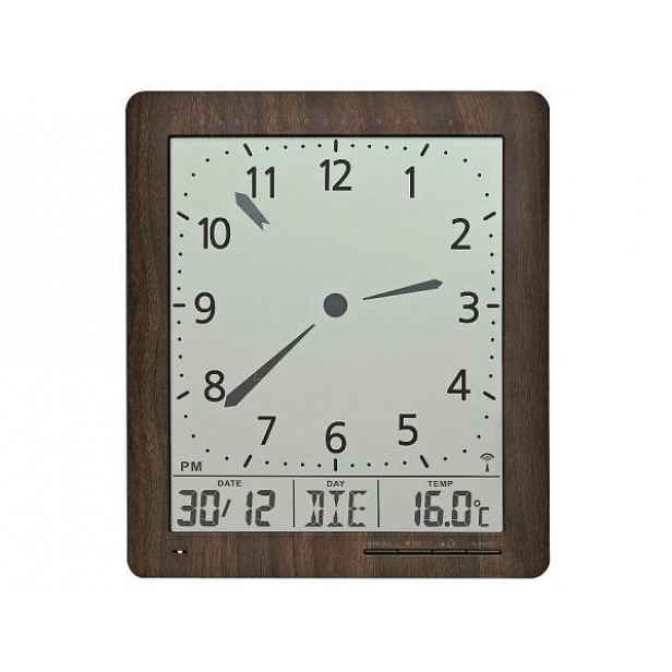 Digitální nástěnné hodiny 5893 AMS řízené rádiovým signálem 24cm