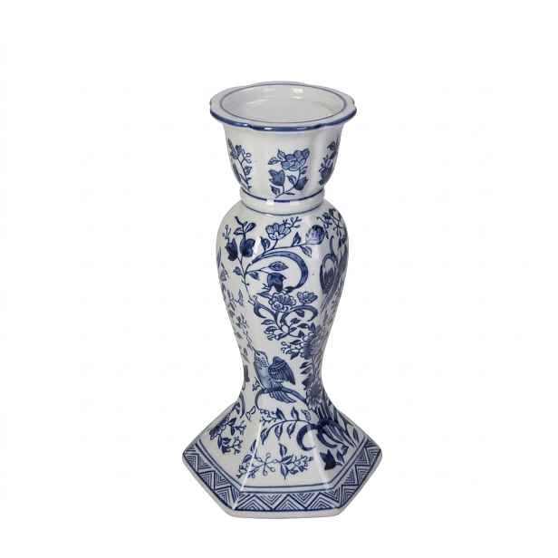 Svícen Kersten, porcelán, barva modrá 15,5 x 15,5 x 28,5 cm