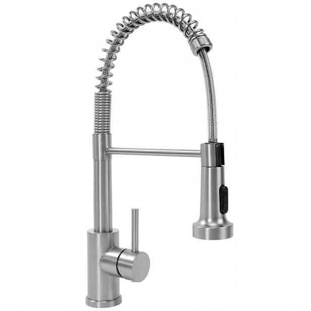 Kuchyňská Baterie Rea Colin Nikl Kartáčovaný Inox Vytahovací Sprcha