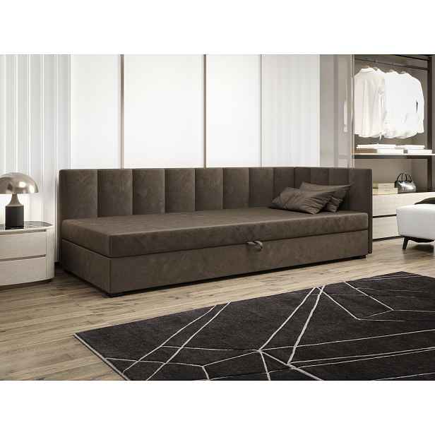 Jednolůžková postel 80x195 MANKA PLUS 1 - tmavě hnědá