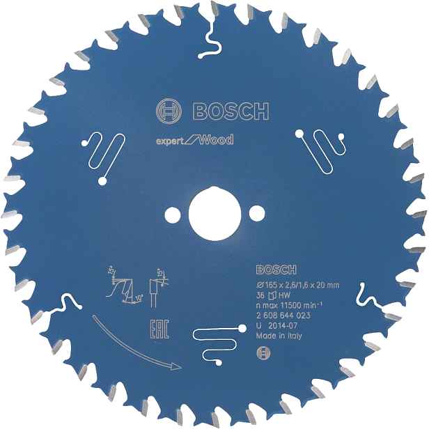 Kotouč pilový Bosch Expert for Wood 165×20×2,6 mm 36 z.