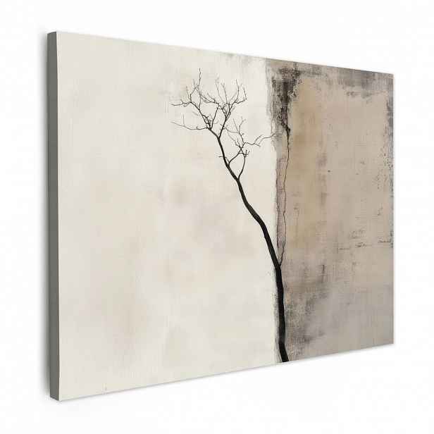MuchoWow OBRAZ NA PLÁTNĚ Wabi sabi - Rostlina - Béžová 40x30 cm